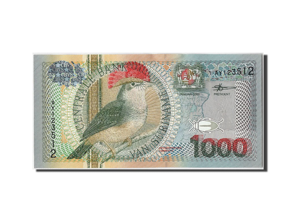 Suriname, 1000 Gulden, 2000, KM #151, 2000-01-01, UNC(65-70), AY123512