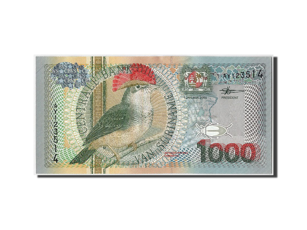 Biljet, Suriname, 1000 Gulden, 2000, 2000-01-01, NIEUW