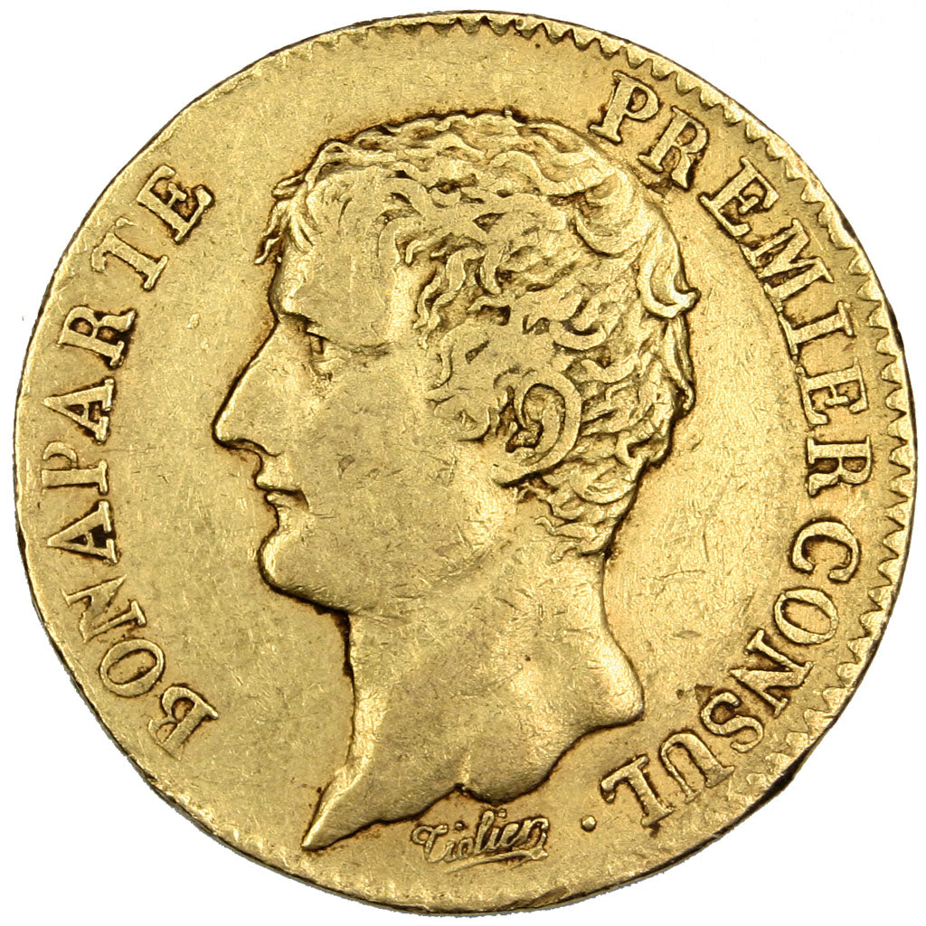 FRANCE, 20 Francs, 1802, Paris, EF(40-45), Gold, Gadoury #1020, 6.42