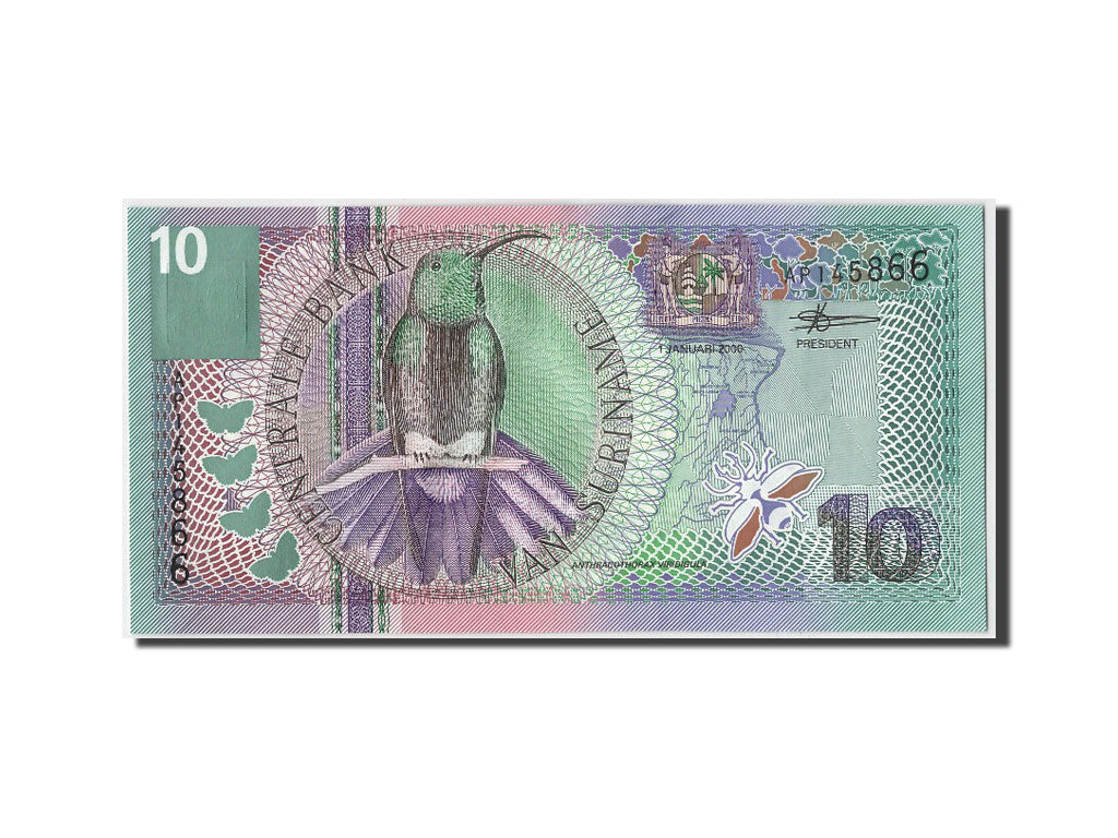 Banconote, Suriname, 10 Gulden, 2000, 2000-01-01, FDS