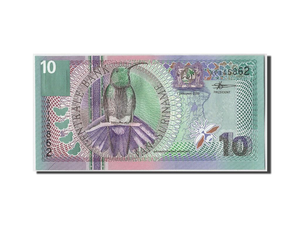 Banconote, Suriname, 10 Gulden, 2000, 2000-01-01, FDS
