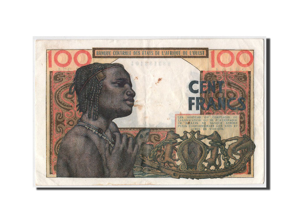 West African States, 100 Francs, KM #2b, AU(50-53), G.274 88104