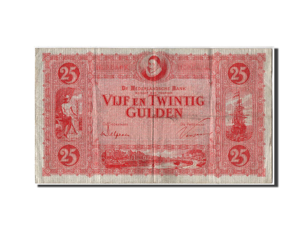 Netherlands, 25 Gulden, 1930, KM #46, 1930-02-04, EF(40-45), JC 074542