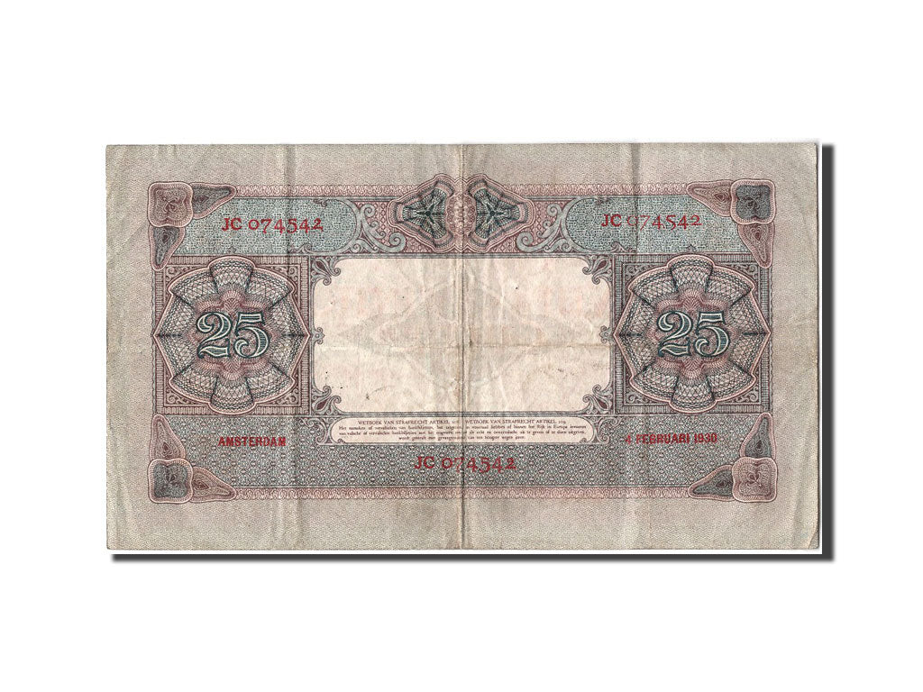 Netherlands, 25 Gulden, 1930, KM #46, 1930-02-04, EF(40-45), JC 074542