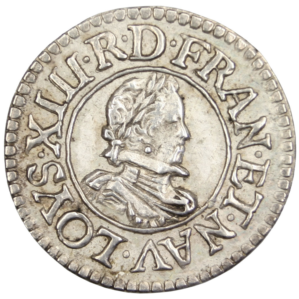 Louis XIII, Denier tournois, essai en argent