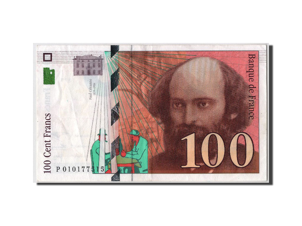 Banknote, France, 100 Francs, 100 F 1997-1998 ''Cézanne'', 1997, AU(55-58)