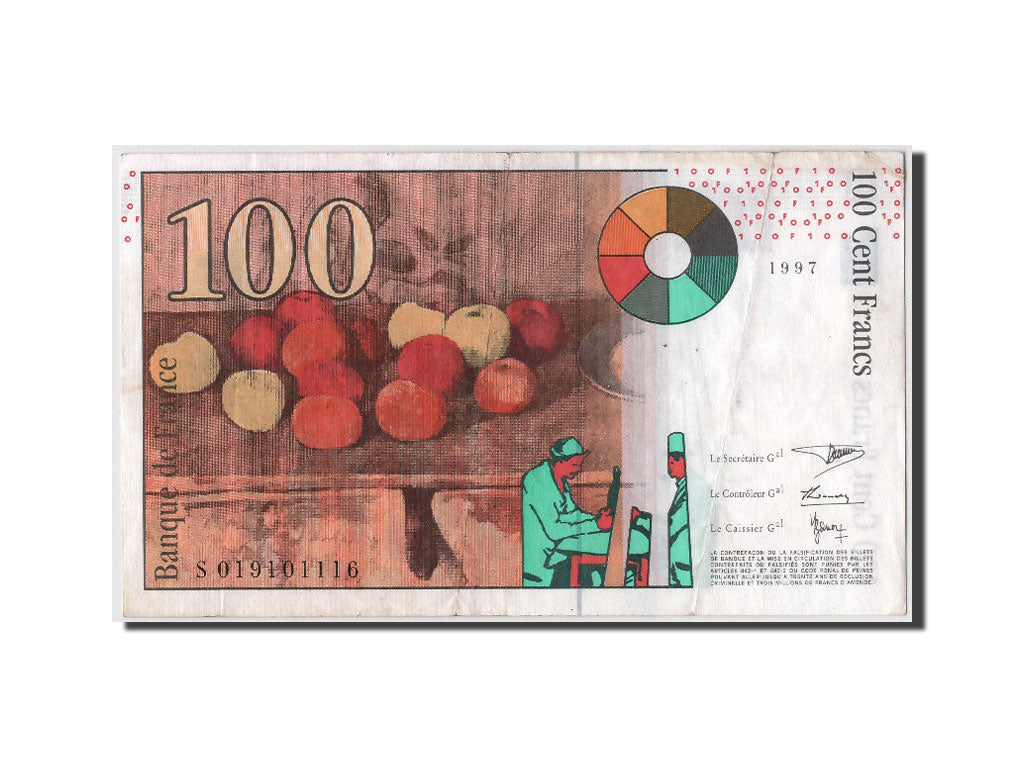 Geldschein, Frankreich, 100 Francs, 100 F 1997-1998 ''Cézanne'', 1997, SS+