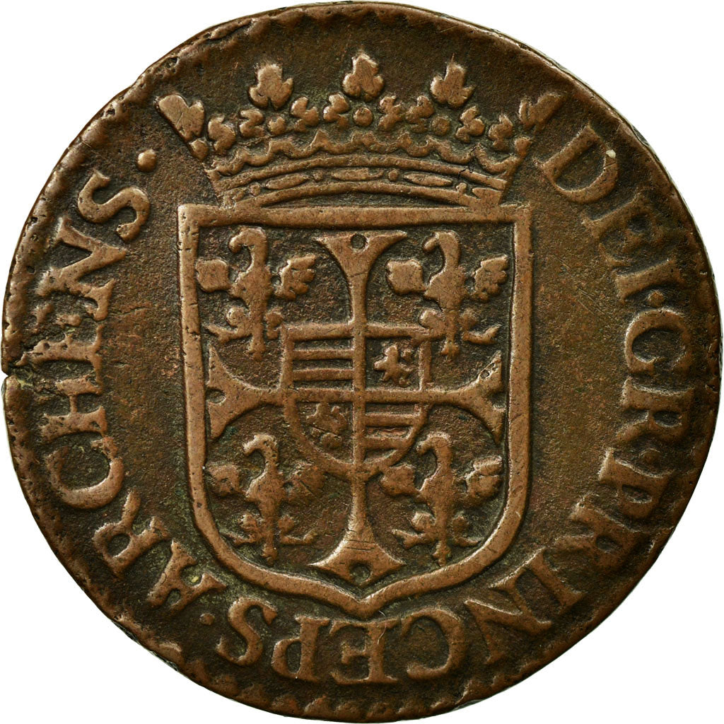 Coin, FRENCH STATES, NEVERS & RETHEL, Charles of Gonzaga, 2 Liard, 1614