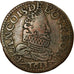 Moneta, TERYTORIA FRANCUSKIE, CHÂTEAU-REGNAULT, Liard, 1613, EF(40-45), Miedź