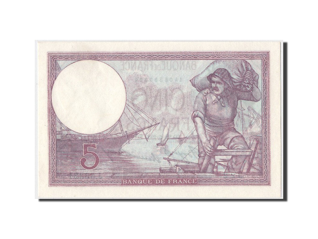 Geldschein, Frankreich, 5 Francs, 5 F 1917-1940 ''Violet'', 1933, 1933-06-22