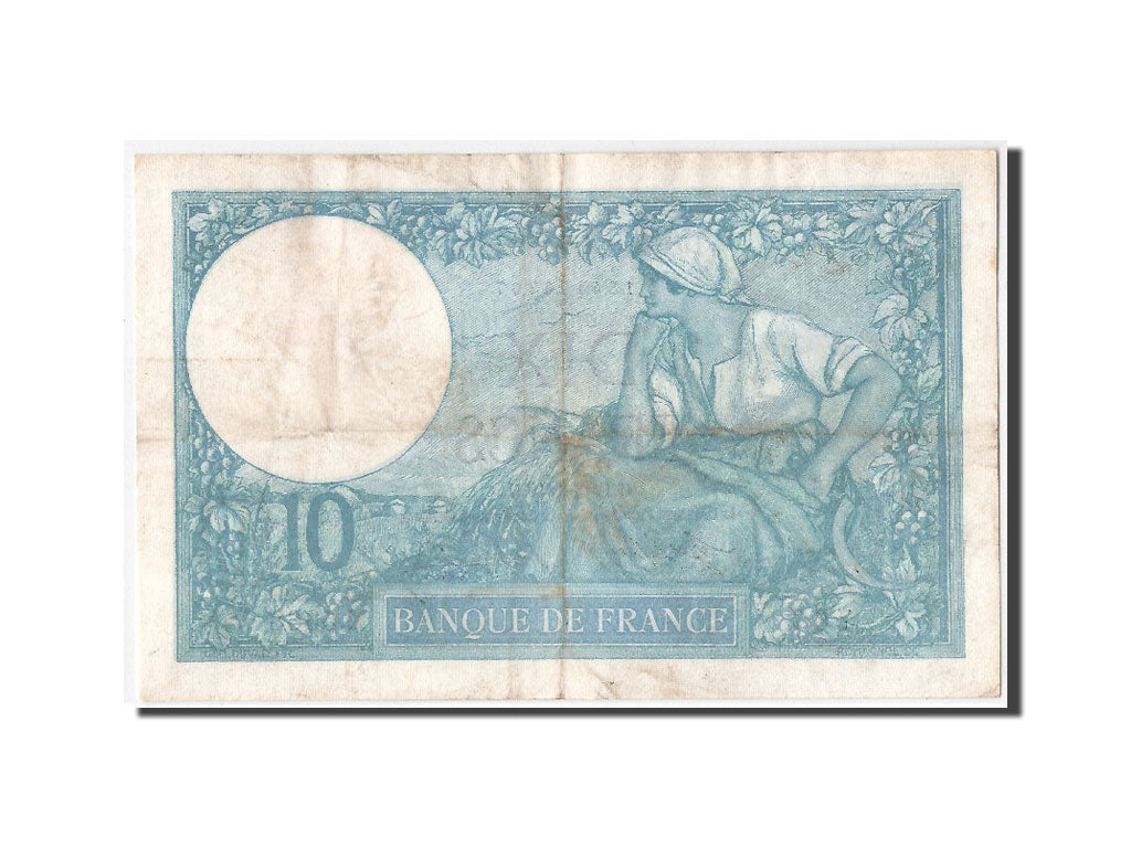 Banknot, Francja, 10 Francs, Minerve, 1918, 1918-03-15, EF(40-45), Fayette:6.3