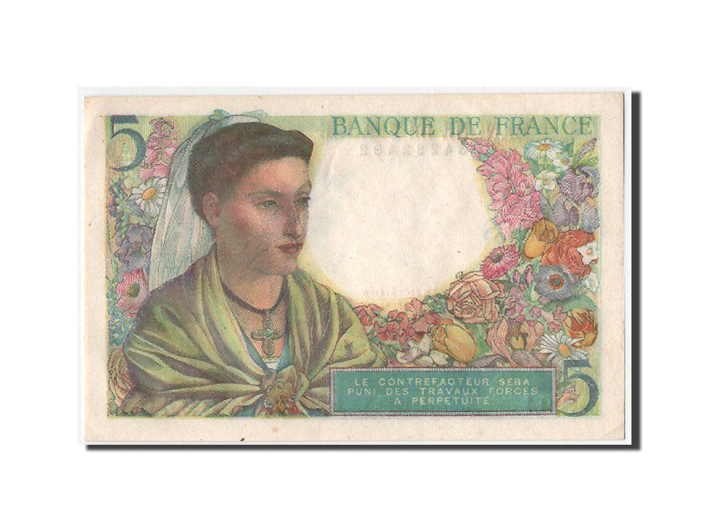 Geldschein, Frankreich, 5 Francs, 5 F 1943-1947 ''Berger'', 1943, 1943-11-25