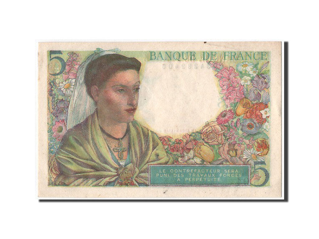 Billet, France, 5 Francs, 5 F 1943-1947 ''Berger'', 1943, 1943-11-25, SPL