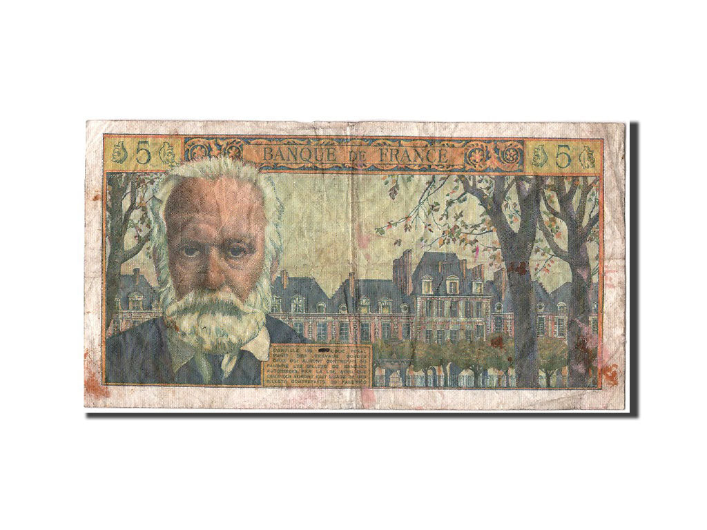 France, 5 Nouveaux Francs, 5 NF 1959-1965 ''Victor Hugo'', 1963, KM #141a,...
