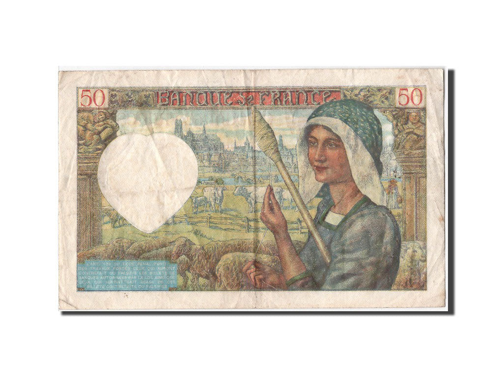 France, 50 Francs, 50 F 1940-1942 ''Jacques Coeur'', 1941, KM #93, 1941-01-23,..