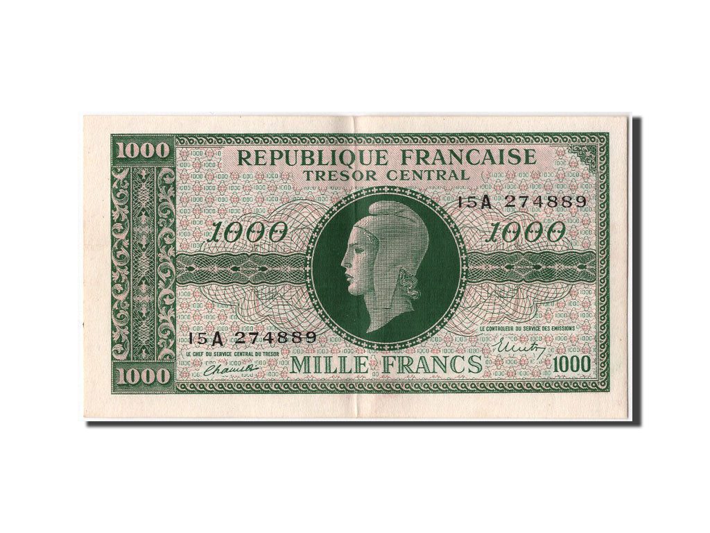 Biljet, Frankrijk, 1000 Francs, 1943-1945 Marianne, SUP+, Fayette:VF 12.1