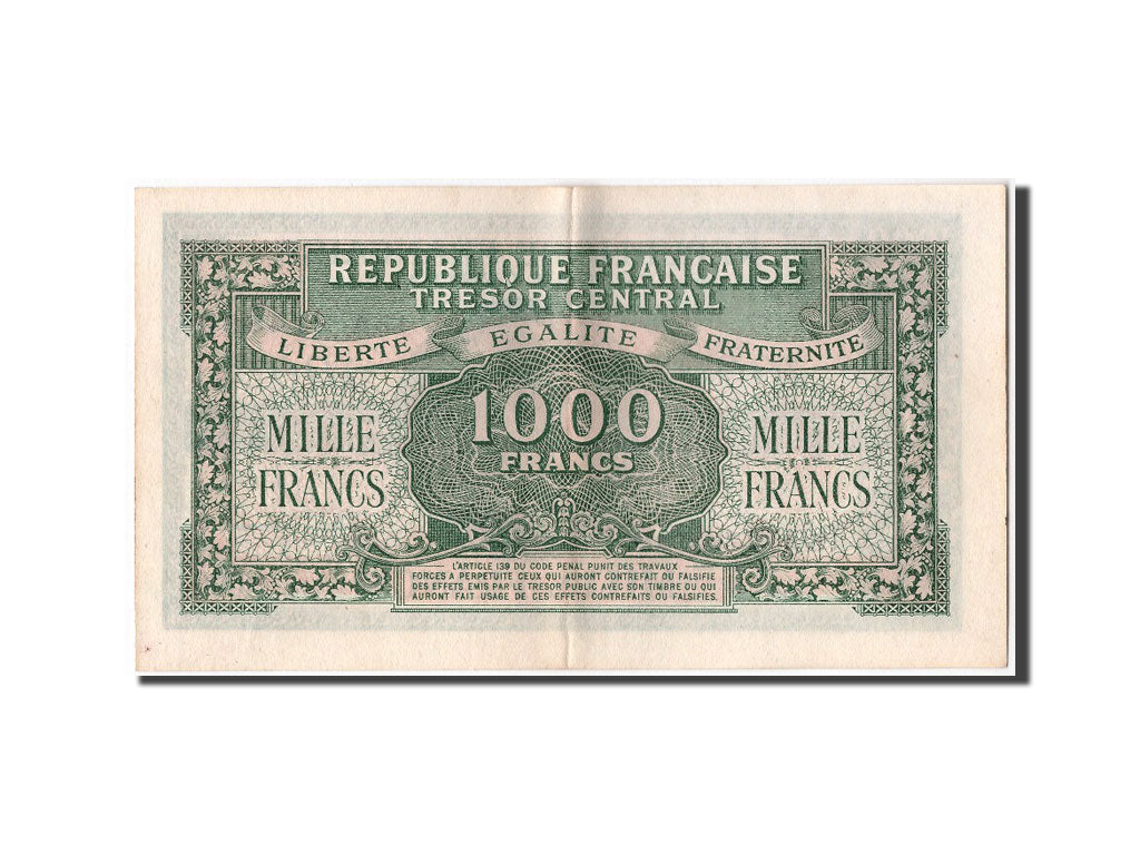 Biljet, Frankrijk, 1000 Francs, 1943-1945 Marianne, SUP+, Fayette:VF 12.1