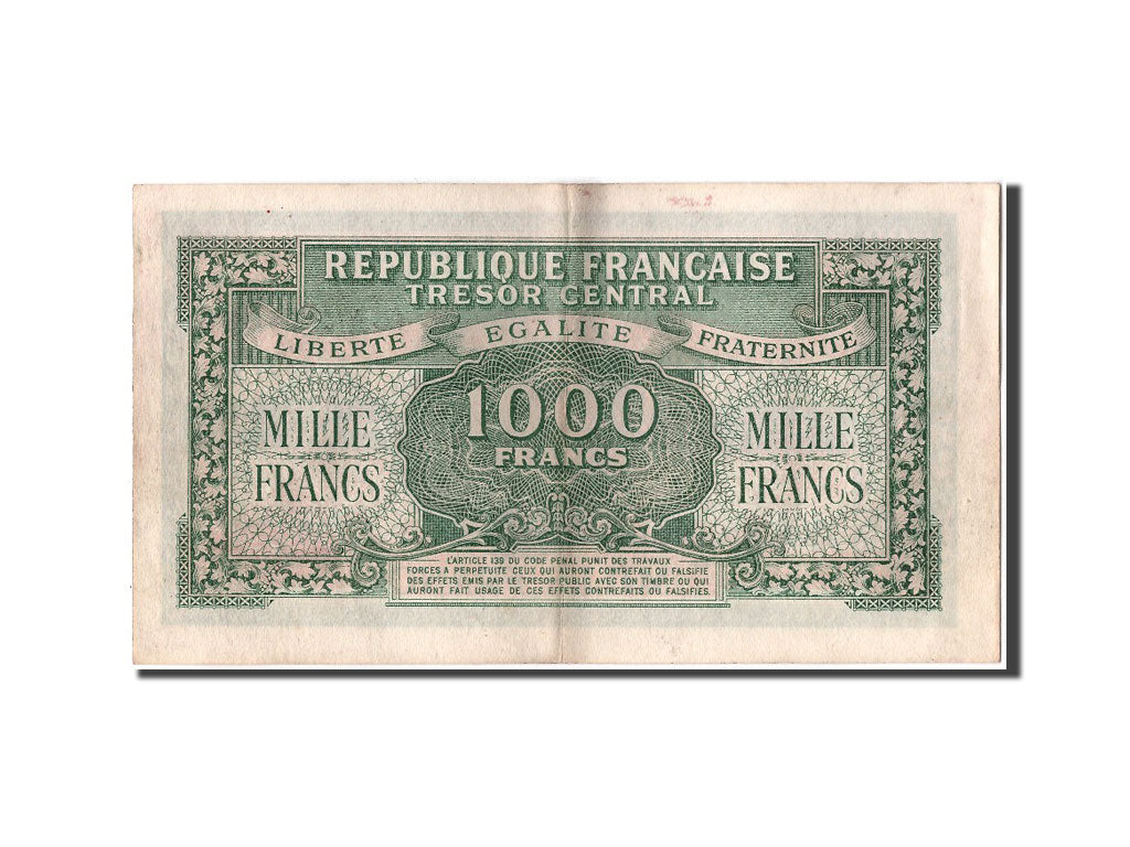 Banknot, Francja, 1000 Francs, Marianne, UNC(60-62), Fayette:VF 12.1, KM:107