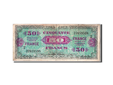 Biljet, Frankrijk, 50 Francs, 1945 Verso France, 1945-06-04, TB+, Fayette:VF