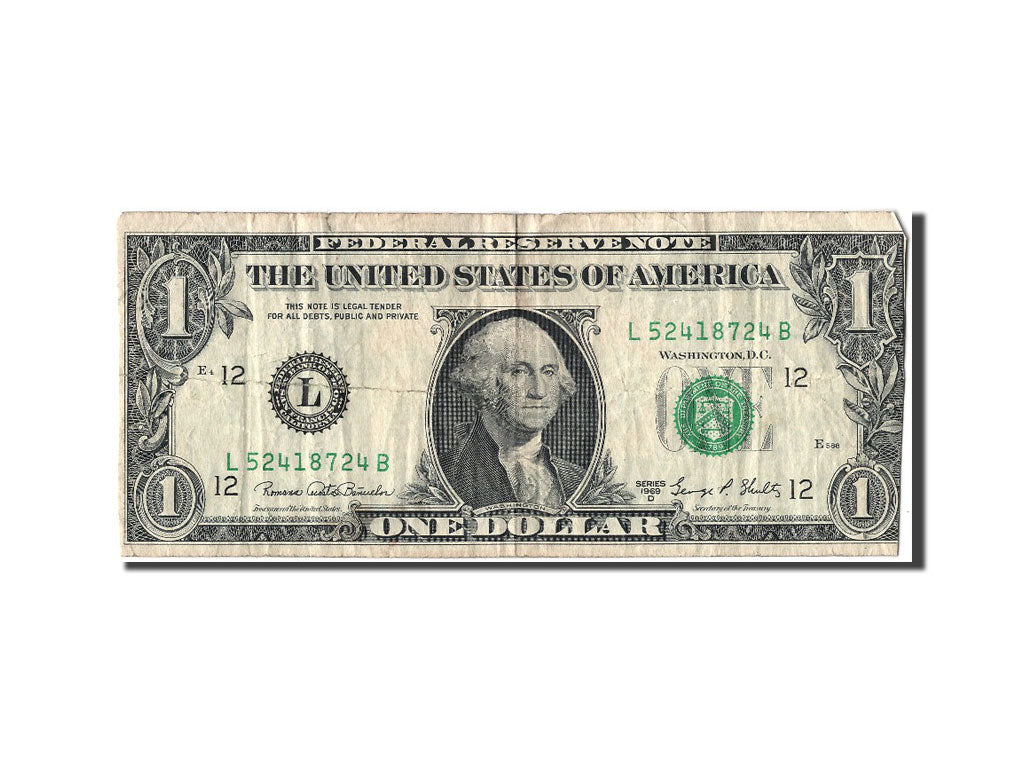 United States, One Dollar, 1969, KM #1572, VF(20-25), L52418724B