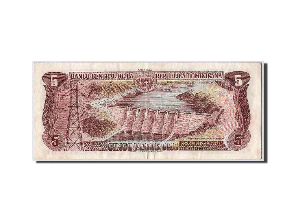 Dominican Republic, 5 Pesos Oro, 1994, KM #146a, EF(40-45), E763316P