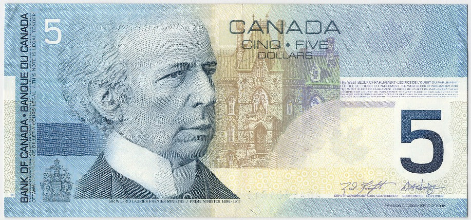 Canada, 5 Dollars, 2001, KM #101a, UNC(60-62), AOA5601811