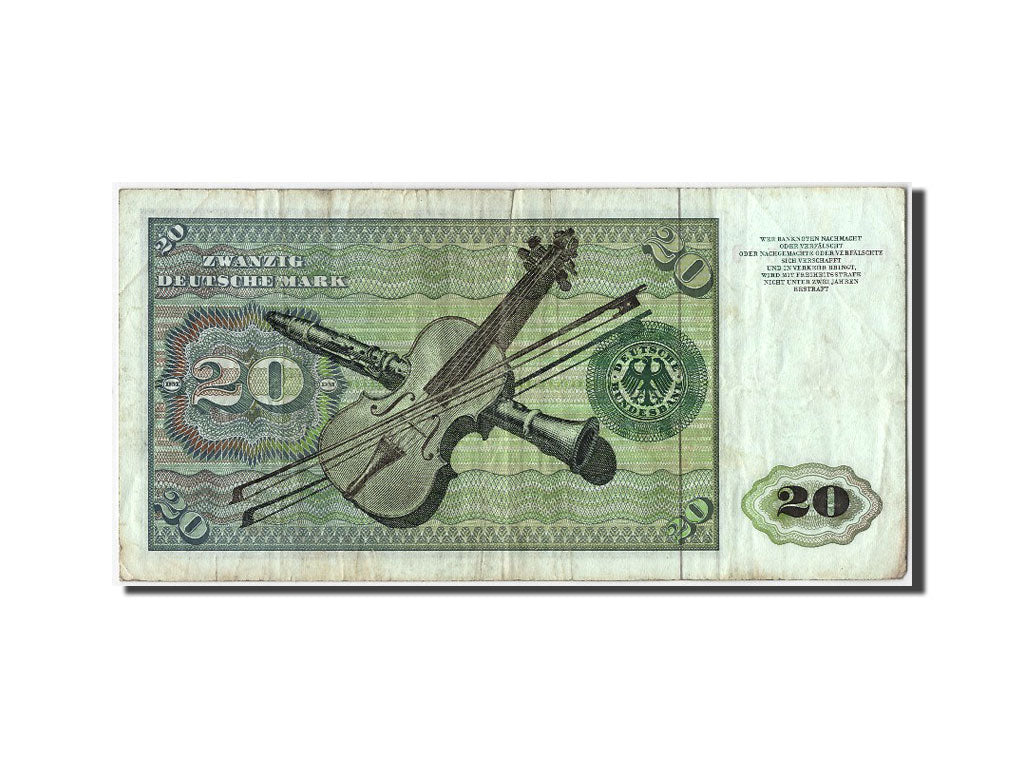 Germany - Federal Republic, 20 Deutsche Mark, 1970, KM #32a, 1970-01-01,...