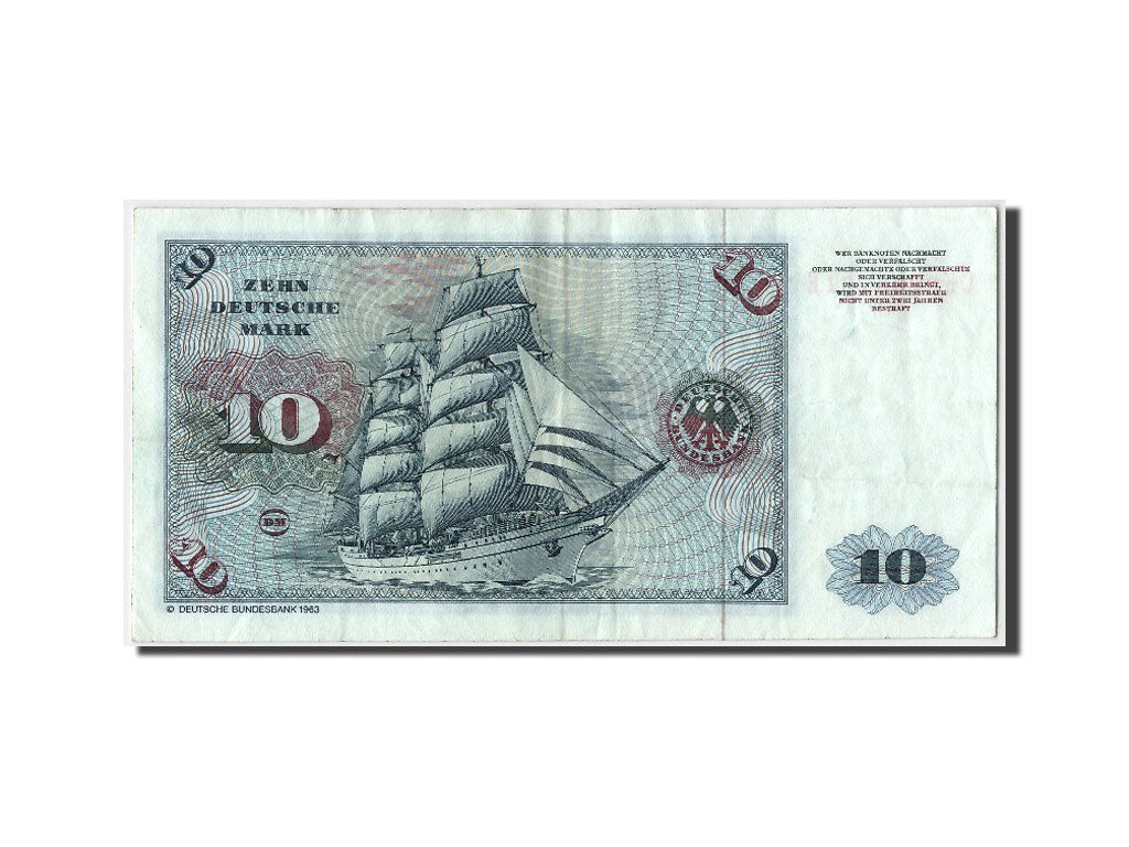 Banconote, GERMANIA - REPUBBLICA FEDERALE, 10 Deutsche Mark, 1980, 1980-01-02