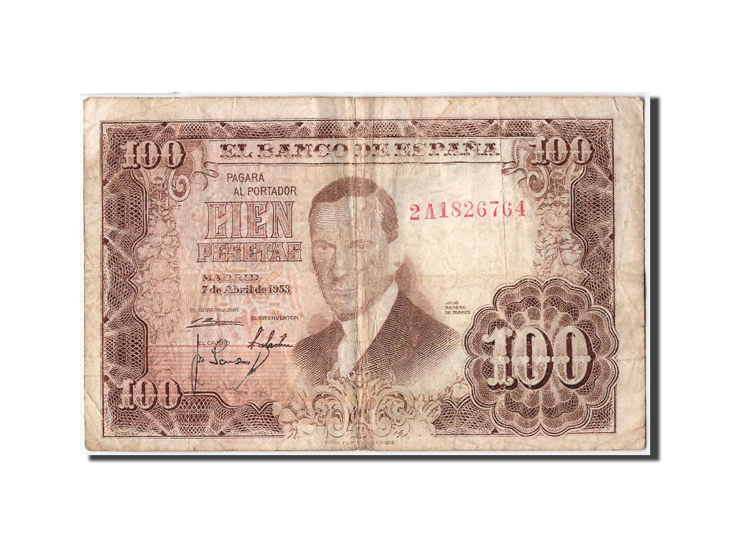 Billete, 100 Pesetas, 1953, España, 1953-04-07, BC