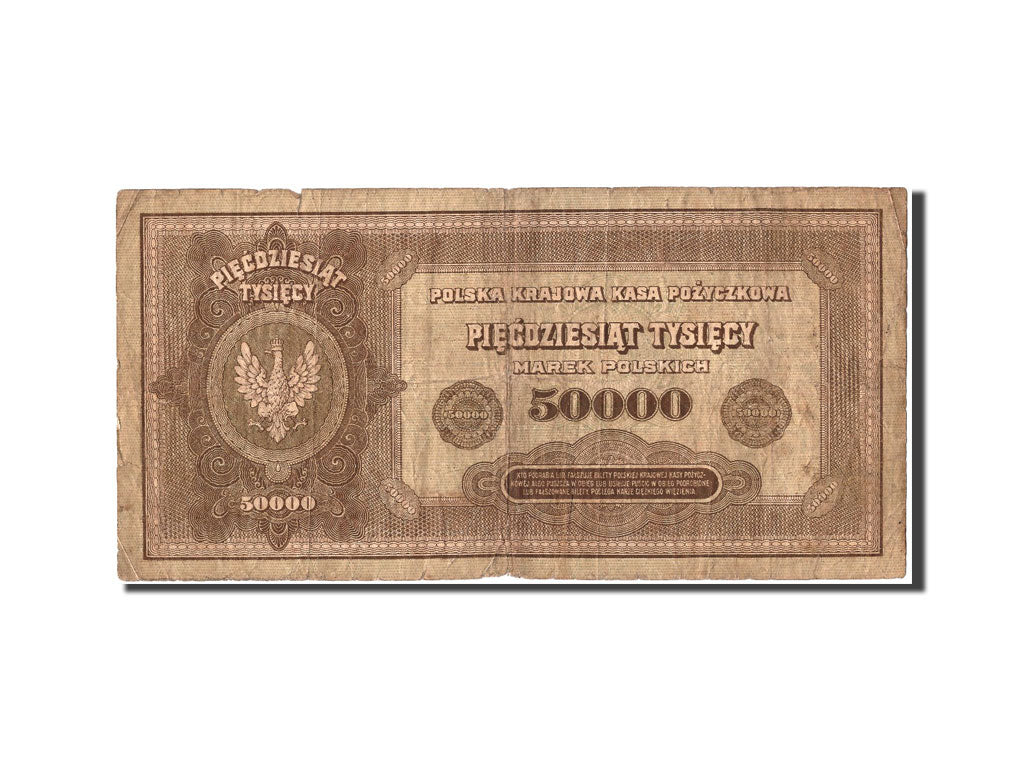 Poland, 50,000 Marek, 1922, KM #33, 1922-10-10, VF(20-25), D6281273