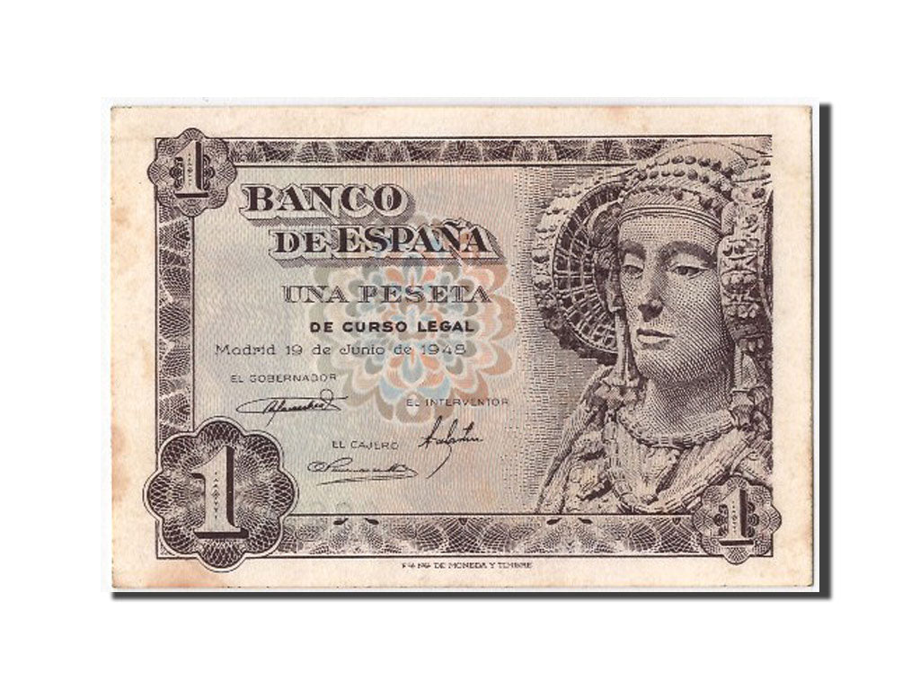 Banconote, Spagna, 1 Peseta, 1948, 1948-06-19, SPL
