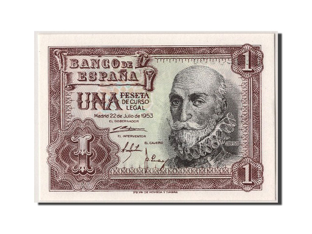 Billete, 1 Peseta, 1953, España, 1953-07-22, UNC