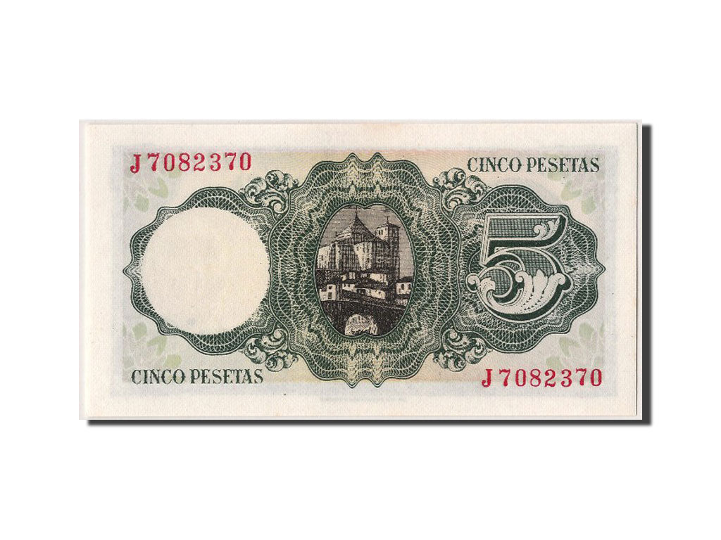 Banknote, Spain, 5 Pesetas, 1951, 1951-08-16, UNC(65-70)