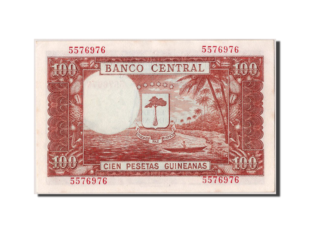 Equatorial Guinea, 1000 Bipkwele on 100 Pesetas, 1980, KM #18, 1980-10-21,...