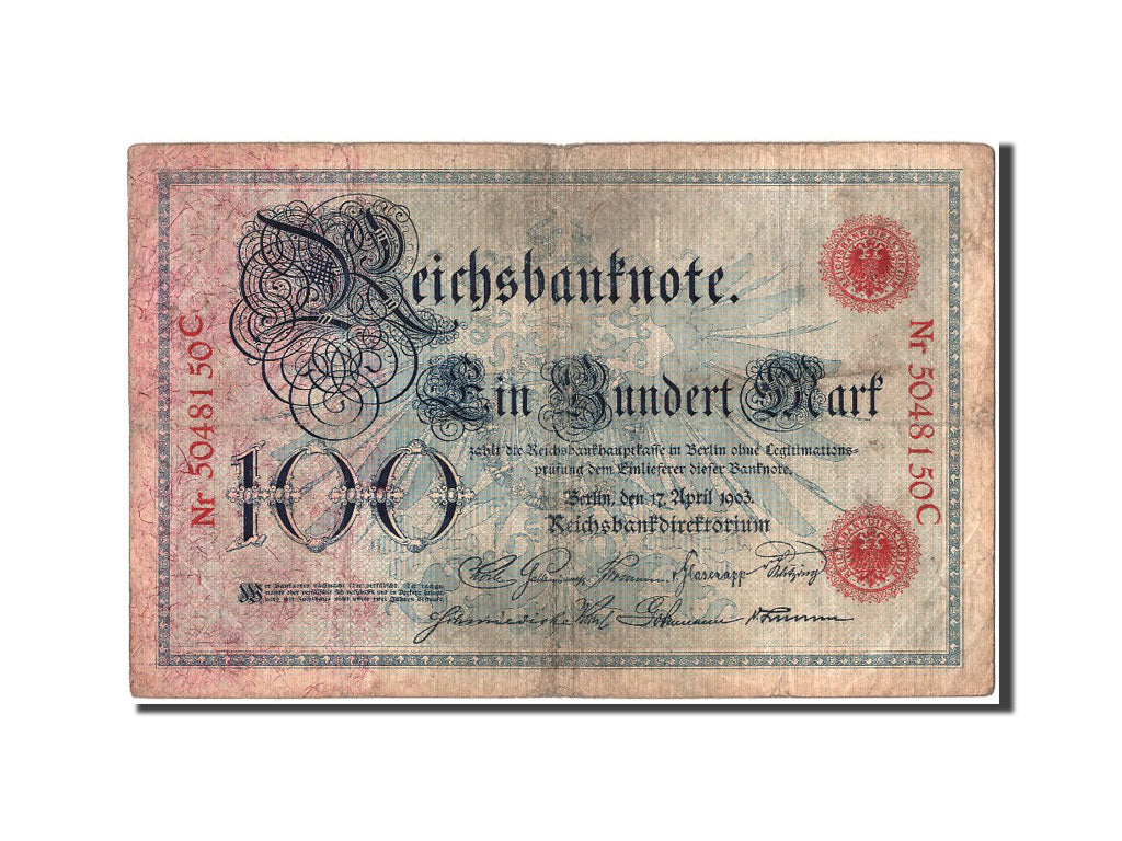 Banknote, Germany, 100 Mark, 1903, 1903-04-17, KM:22, VF(20-25)