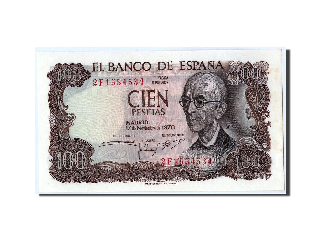 Banknote, Spain, 100 Pesetas, 1970, 1970-11-17, UNC(65-70)