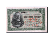 Spain, 50 Pesetas, 1940, KM #117a, 1940-01-09, AU(55-58), E0661605