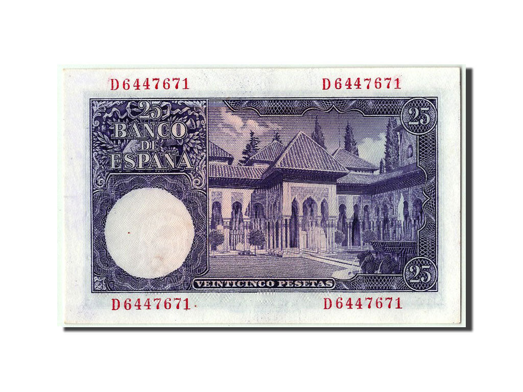 Banknote, Spain, 25 Pesetas, 1954, 1954-07-22, UNC(65-70)