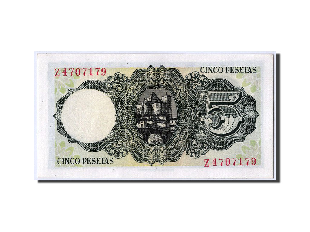 Spain, 5 Pesetas, 1951, 1951-08-16, UNC(65-70)