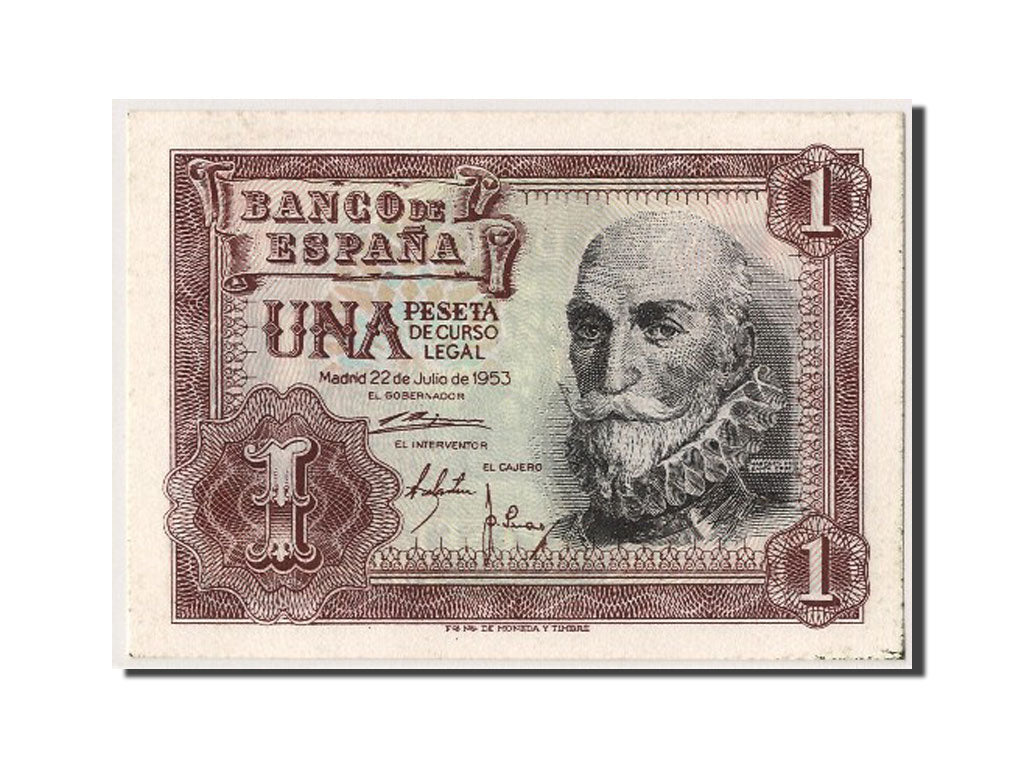 Geldschein, Spanien, 1 Peseta, 1953, 1953-07-22, UNZ
