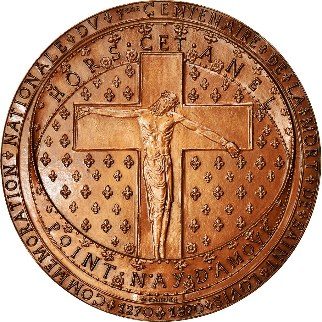 France, Medal, 7ème Centenaire de la Mort de Saint-Louis, History, 1970, De