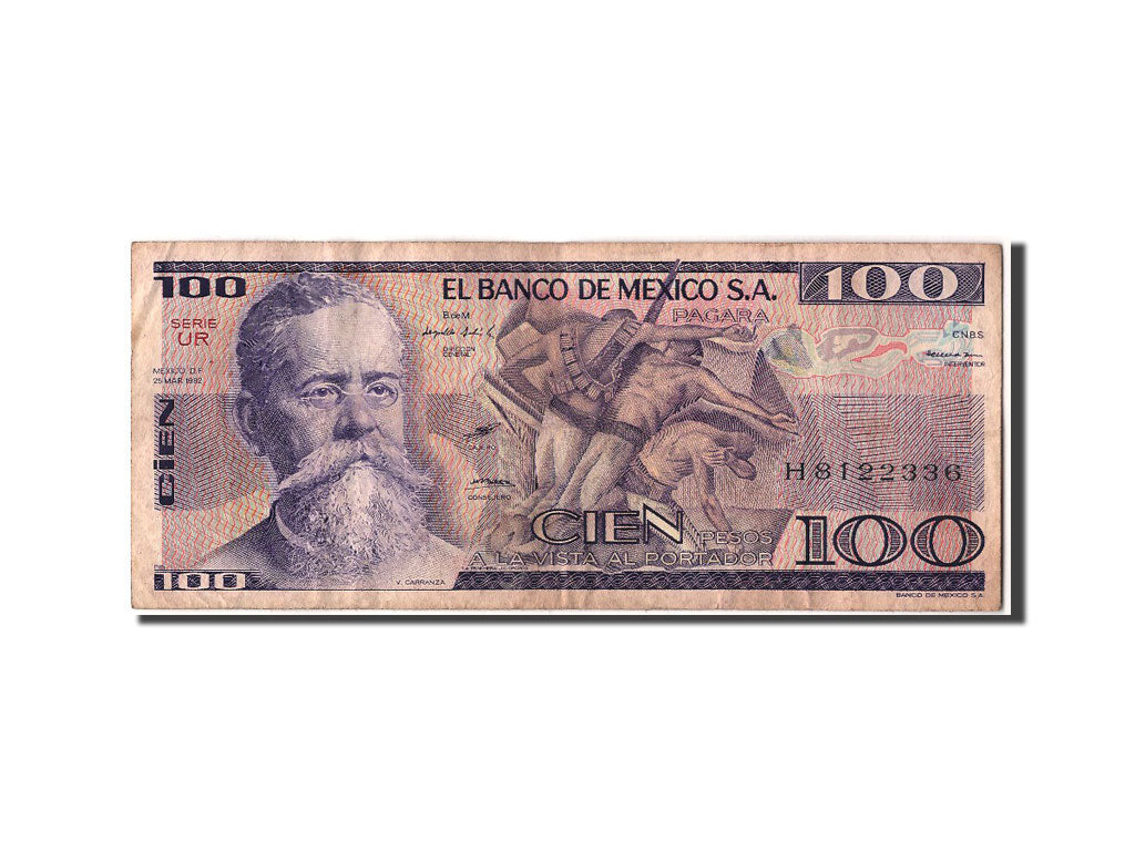Banconote, Messico, 100 Pesos, 1982, 1982-03-25, MB