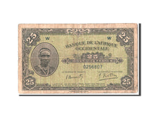 Billete, 25 Francs, 1942, África oriental francesa, BC