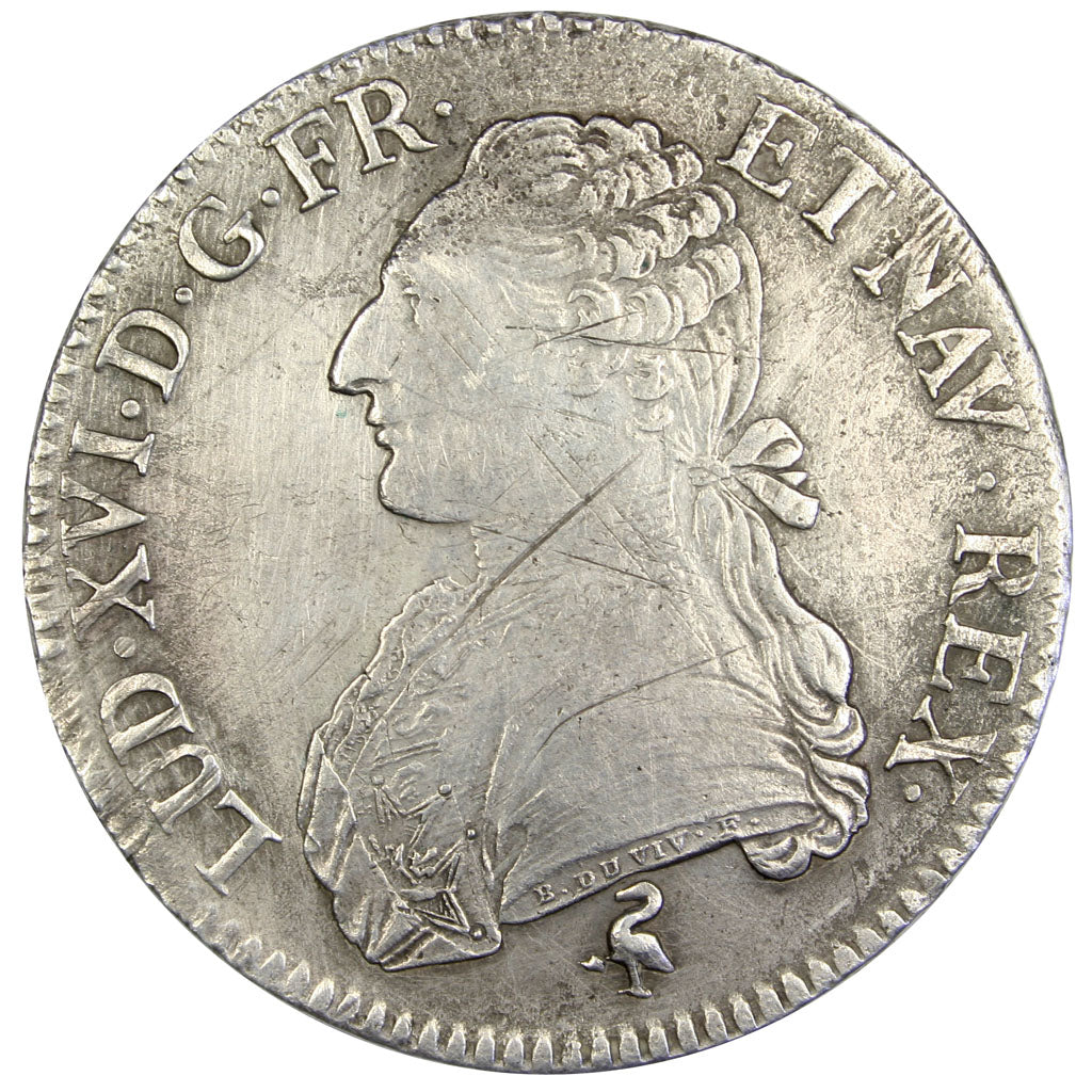 Francia, Ecu, 1791, Paris, BB, Argento, Gadoury:356