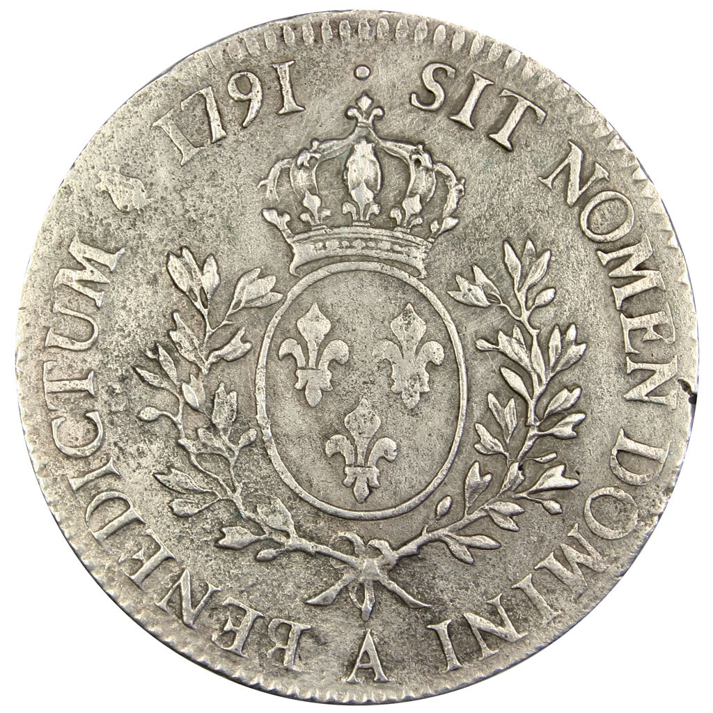 Francia, Ecu, 1791, Paris, BB, Argento, Gadoury:356