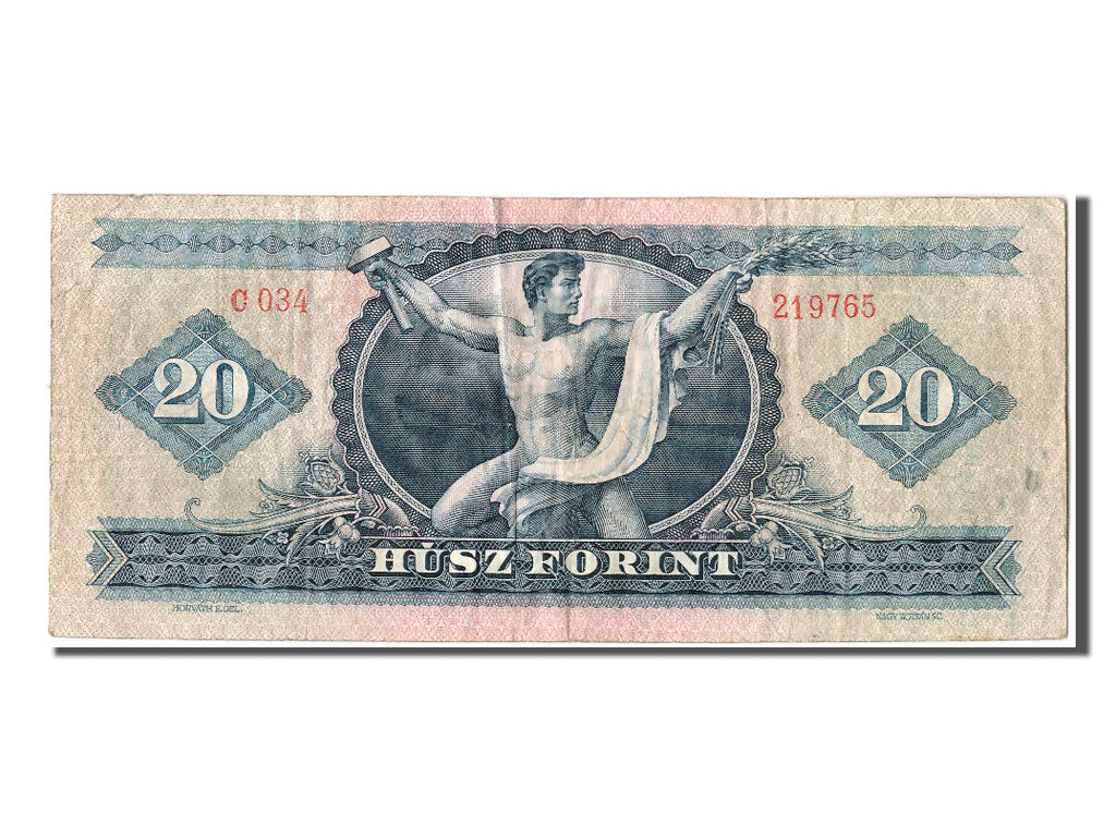 Hungary, 20 Forint, 1969, KM #169e, 1969-06-30, VF(30-35), C034 219765