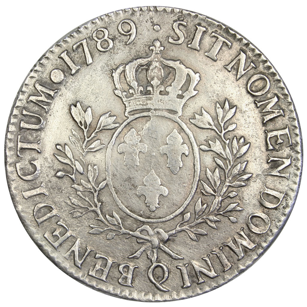 Francia, Louis XVI, Écu aux branches d'olivier, Ecu, 1789, Perpignan, BB, Ar...