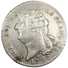 Moneda, Francia, Écu de 6 livres françois, ECU, 6 Livres, 1792, Paris, MBC+