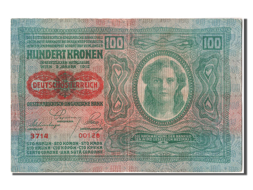 Austria, 100 Kronen, 1912, KM #12, 1912-01-02, EF(40-45), 3714 00126