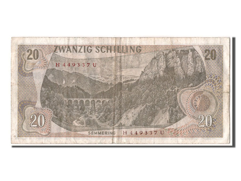 Banknote, Austria, 20 Schilling, 1967, 1967-07-02, VF(30-35)